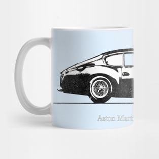 Aston Martin DB4 Gt Zagato 1960 - Black and White Watercolor Mug